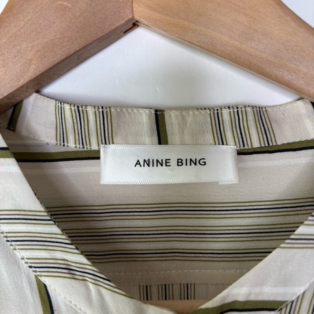 ANINE BING Stripes 100% Silk Blouse size XS - Picture 3 of 9